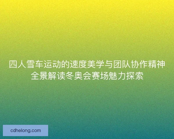 四人雪车运动的速度美学与团队协作精神全景解读冬奥会赛场魅力探索 四人雪车运动的速度美学与团队协作精神全景解读冬奥会赛场魅力探索